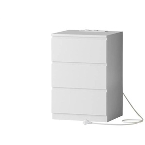 Nachttisch   ¦ weiß ¦ Maße (cm): B: 40 H: 59