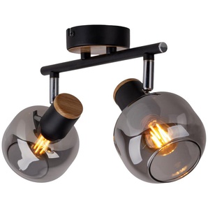 NÄVE Deckenleuchte 1350122, 40W, 2xE14, schwarz/natur