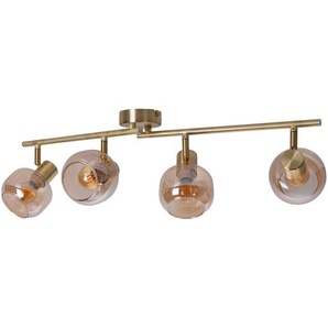 Näve Deckenleuchte Libby, Messing, Metall, Glas, 80x20x80 cm, Lampen & Leuchten, Innenbeleuchtung, Leuchten nach Räumen, Esstischlampen