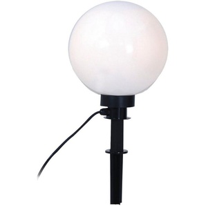 näve Kugelleuchte Ball, Leuchtmittel wechselbar, Kunststoff, weiß/opal, D: 50cm, Spieß schwarz, exkl. 1 x E27 max. 40W