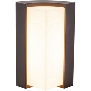 näve LED Außen-Wandleuchte Rico, LED fest integriert, Warmweiß, Wandleuchte, Terrasse, anthrazit, Höhe: 14,8cm, LED warmweiß