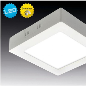 näve LED Panel »Dimplex«, 1 flammig, Leuchtmittel LED-Modul   LED fest integriert, Aufbaupanel weiß, dimmbar, Phasenabschnitt, Maße: s: 30x30cm, h:3,5cm