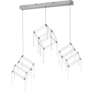 näve LED Pendelleuchte Araneus, LED fest integriert, Warmweiß, LED PendelleuchteAraneus, warmweiß, chrom/transparent