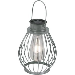 näve LED Solarleuchte »Balubo«, 1 flammig, Leuchtmittel LED-Modul   LED fest integriert, Solar, incl. Schiebeschalter, Lichtfarbe: warmweiß, Farbe: silber