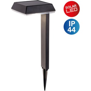 näve LED Solarleuchte »Sigi«, 1 flammig, Leuchtmittel LED-Modul   LED fest integriert, Dekoerdspieß, H: 79cm, Dämmerungssensor, schwarz, LED warmweiß
