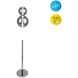 Näve Led-Stehleuchte, Chrom, Metall, 149.7 cm, Lampen & Leuchten, Innenbeleuchtung, Stehlampen, Stehlampen Dimmbar