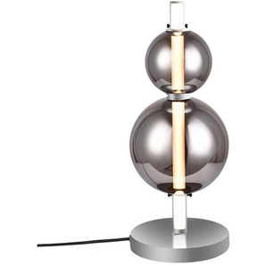 Näve Led-Tischleuchte Nova, Chrom, Metall, Glas, 44 cm, Lampen & Leuchten, Innenbeleuchtung, Tischlampen