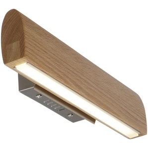 Näve Led-Wandleuchte , Braun , Holz, Metall, Kunststoff , 35x8 cm , Lampen & Leuchten, Innenbeleuchtung, Wandleuchten
