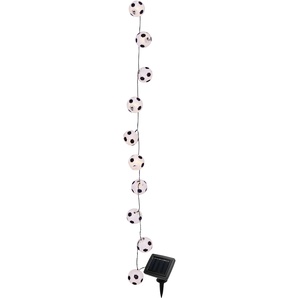 Lichterkette NÄVE Japanballon-20er-Solar-Lichterkette Lichterketten Gr. Dioden 20 St., x Gesamtlänge 0,58 m, schwarz (schwarz, weiß) Lichterketten und Lichtschlauch Fußball, Material: Polyester, Metall, Kunststoff, Farbe: weißschwarz