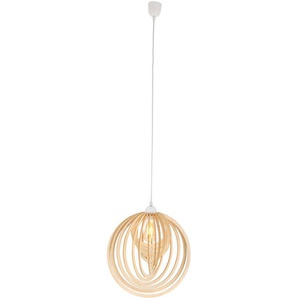 näve Pendelleuchte Armella, ohne Leuchtmittel, Holz hellbraun, exkl. 1x E27 max. 40 W, H: ca. 145cm / D: ca. 40cm