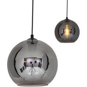 näve Pendelleuchte Vaso, ohne Leuchtmittel, Rauchglas, E27 max. 40W, Pendellänge: 100cm, anthrazit/schwarz