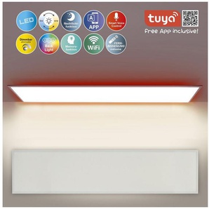 näve Smarte LED-Leuchte Smart Home LED Backlight Panel, Memoryfunktion, LED fest integriert, Farbwechsler, Hintergrund: RGB-Stripe, Nachtlicht-/Memoryfunktion, CCT, App, Fernb.