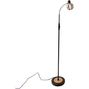 näve Stehlampe Fumoso, ohne Leuchtmittel, Glasschirm dunkel getönt (rauchoptik) 1xE14 Kippschalter schwarz