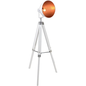 näve Stehlampe Christie, ohne Leuchtmittel, E27 max. 40W, Metall/Holz (Kiefernholz), Höhe verstellbar: 90-130cm