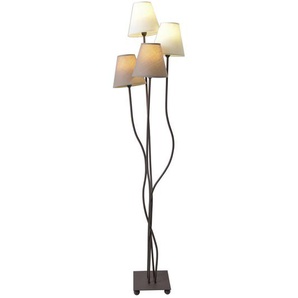 Näve Stehleuchte , Braun , Textil , 34x138 cm , Lampen & Leuchten, Innenbeleuchtung, Stehlampen, Stehlampen