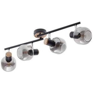 Näve Strahler Fumoso, Schwarz, Metall, Glas, bauchig,bauchig, 58x16 cm, verstellbare Spotlights, Lampen & Leuchten, Innenbeleuchtung, Spots & Strahler, Deckenspots