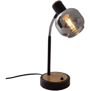 NÄVE Tischleuchte 3185922, 40W, 1x E14, schwarz/natur
