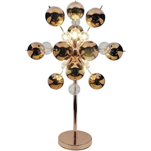 Näve Tischleuchte Explosion, Klar, Chrom, Kupfer, Metall, Glas, 73 cm, Lampen & Leuchten, Innenbeleuchtung, Tischlampen, Tischlampen