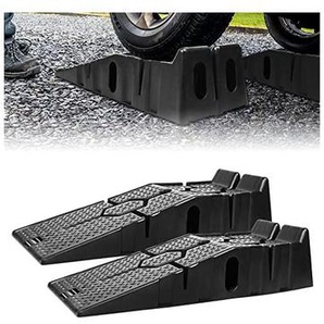 Naizy - Auffahrrampen 2 Stück Kunststoff Laderampe kfz Rampe-Set 903322.5cm Auffahrt Plattform bis 2.5 Tonnen Belastung Hebebühne Auffahrkeile