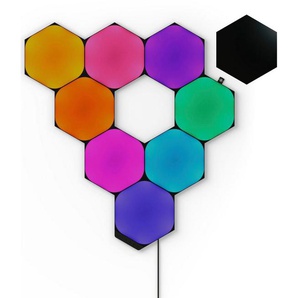 nanoleaf LED Dekolicht Nanoleaf Shapes Ultra Black Hexagons Starter Kit - 9PK, LED fest integriert, Starter Kit - 9 PK, Modulares Stecksystem, Smarte Technologie