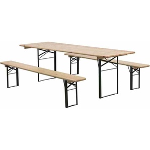 Natura Festzeltgarnitur, 220cm x 70cm x 76cm 3-teilig, Tisch 70cm Breite 172468