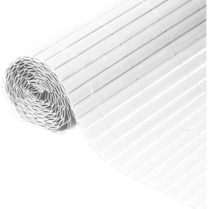 Nature - Doppelseitiger Garten-Sichtschutz pvc 1×3 m Weiß