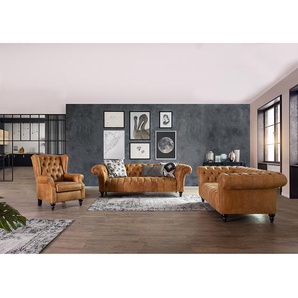 Naturoo Bigsofa Boyce Cognac Echtleder 230x74x101 cm