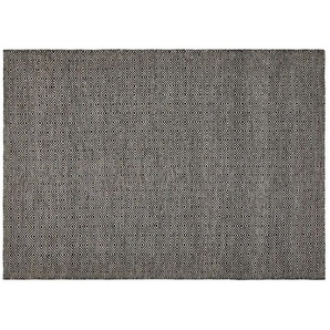 Naturteppich | schwarz | Wolle | 80 cm |