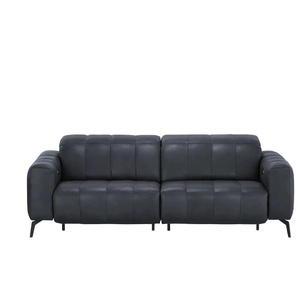 Natuzzi Editions Ledersofa mit Kopfteilverstellung Portento ¦ blau ¦ Maße (cm): B: 232 H: 78 T: 109.0