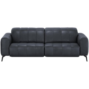Natuzzi Editions Ledersofa mit Kopfteilverstellung Portento ¦ blau ¦ Maße (cm): B: 230 H: 78 T: 109.0