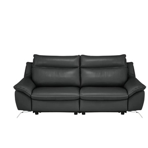 Natuzzi Editions Sofa aus Echtleder Orlando - schwarz - Materialmix - 212 cm - 94 cm - cm 95,0 | Möbel Kraft