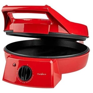 Nedis FCPM100FRD - pizza makergrill - red black
