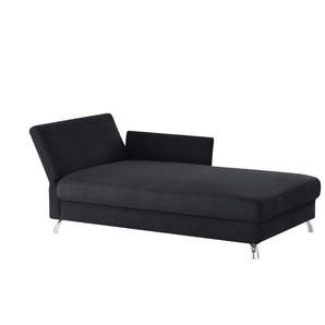 nehl Liege Easy 110 - schwarz - Materialmix - 116 cm - 80 cm - cm 220,0 | Möbel Kraft