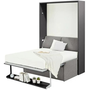 nehl Schrankbett  2weiRaumWunder ¦ grau ¦ Maße (cm): B: 169 H: 230 T: 119.0