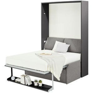 nehl Schrankbett  2weiRaumWunder ¦ grau ¦ Maße (cm): B: 169 H: 230 T: 119.0