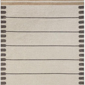 Nest Flachgewebeteppich Elena Beige/Braun 120x170 cm - Moderner Teppich für Wohnzimmer