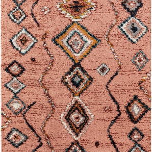 Nest Hochflorteppich Gobi Rosa 120x170 cm - Berber Teppich