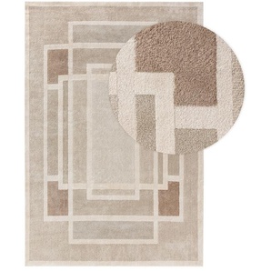 Nest Kurzflor Teppich Ash Multicolor 120x170 cm - Moderner Bunter Teppich für Wohnzimmer