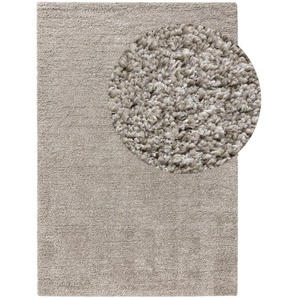 Nest Waschbarer Hochflor Shaggyteppich Sera Grau 120x170 cm - Langflor Teppich für Wohnzimmer