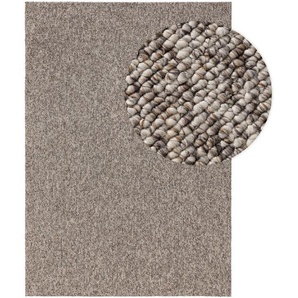 Nest Waschbarer Kurzflor Teppich Enzo Taupe 120x170 cm - Moderner Teppich für Wohnzimmer