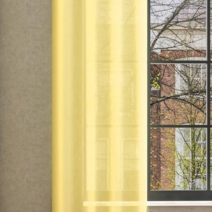 Vorhang NEUTEX FOR YOU Libre-ECO Gardinen Gr. 245 cm, Ösen, 142 cm, gelb Ösen Nachhaltig