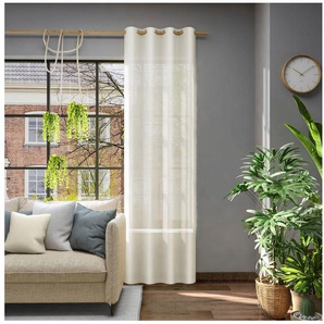Neutex for you! Vorhang Libre-ECO, Ösen (1 St), halbtransparent, Jacquard, Nachhaltig, Breite 142 cm, nach Maß