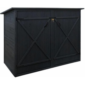 Neuwertig] 1er-Fahrradgarage HHG 670, Fahrradbox Geräteschuppen Gerätehaus, mvg abschließbar 152x184x98cm anthrazit