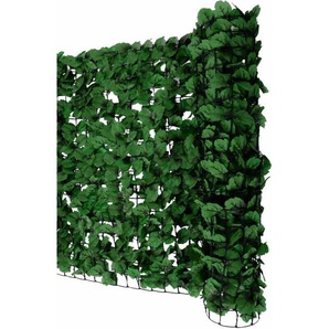 Neuwertig] Balkonsichtschutz, Sichtschutz Windschutz Verkleidung für Balkon Terrasse Zaun 300x150cm Blatt dunkel