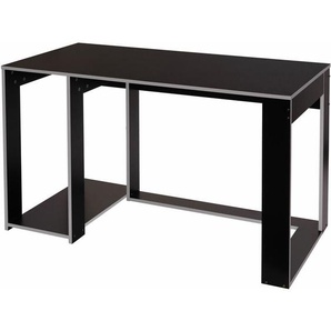 Neuwertig] Schreibtisch HHG 834, Computertisch Bürotisch, 120x60x76cm schwarz-grau
