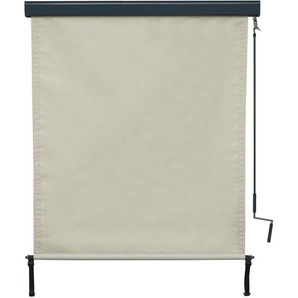 [NEUWERTIG] Vertikalmarkise HHG-621, Senkrechtmarkise Sichtschutz Außenrollo Rollo, UV-Schutz 50 Stoff 250x140cm, creme-beige