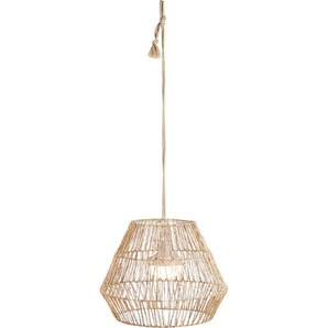 New Garden AUßENHÄNGELEUCHTE Sisine, Natur, Naturmaterialien, 30.5 cm, höhenverstellbar, 3 Helligkeitsstufen, kabellos, aufladbar über Usb, Lampen &