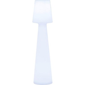 New Garden AUßENSTEHLEUCHTE Lola, Weiß, Transparent, Kunststoff, 110 cm, LED-Leuchtmittel austauschbar, Lampen & Leuchten, Außenbeleuchtung,