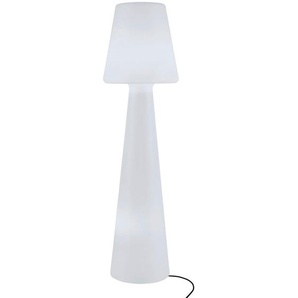 New Garden AUßENSTEHLEUCHTE , Weiß, Transparent , Kunststoff , 165 cm , LED-Leuchtmittel austauschbar , Lampen & Leuchten, Aussenbeleuchtung, Aussenleuchten