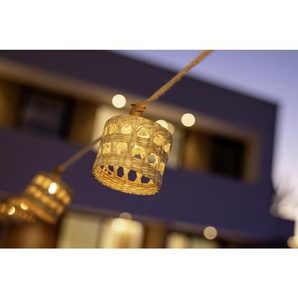 New Garden LED-AUßENLEUCHTE, Braun, Naturmaterialien, 4-fach schaltbar, Lampen & Leuchten, Aussenbeleuchtung, Aussenleuchten